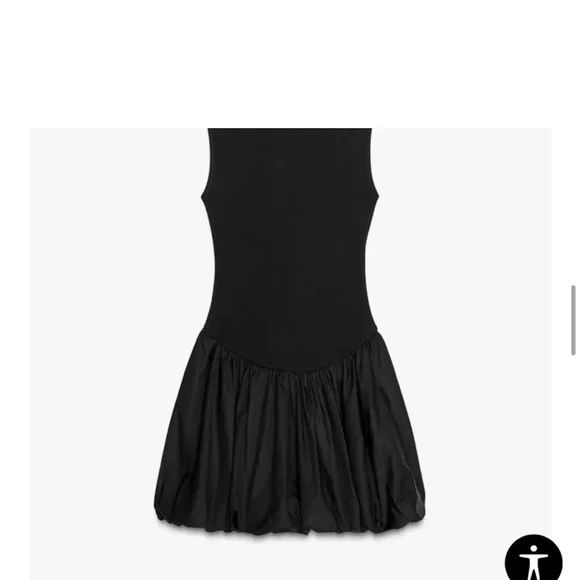 Zara Elegant Black Dress NWOT - Picture 2 of 3